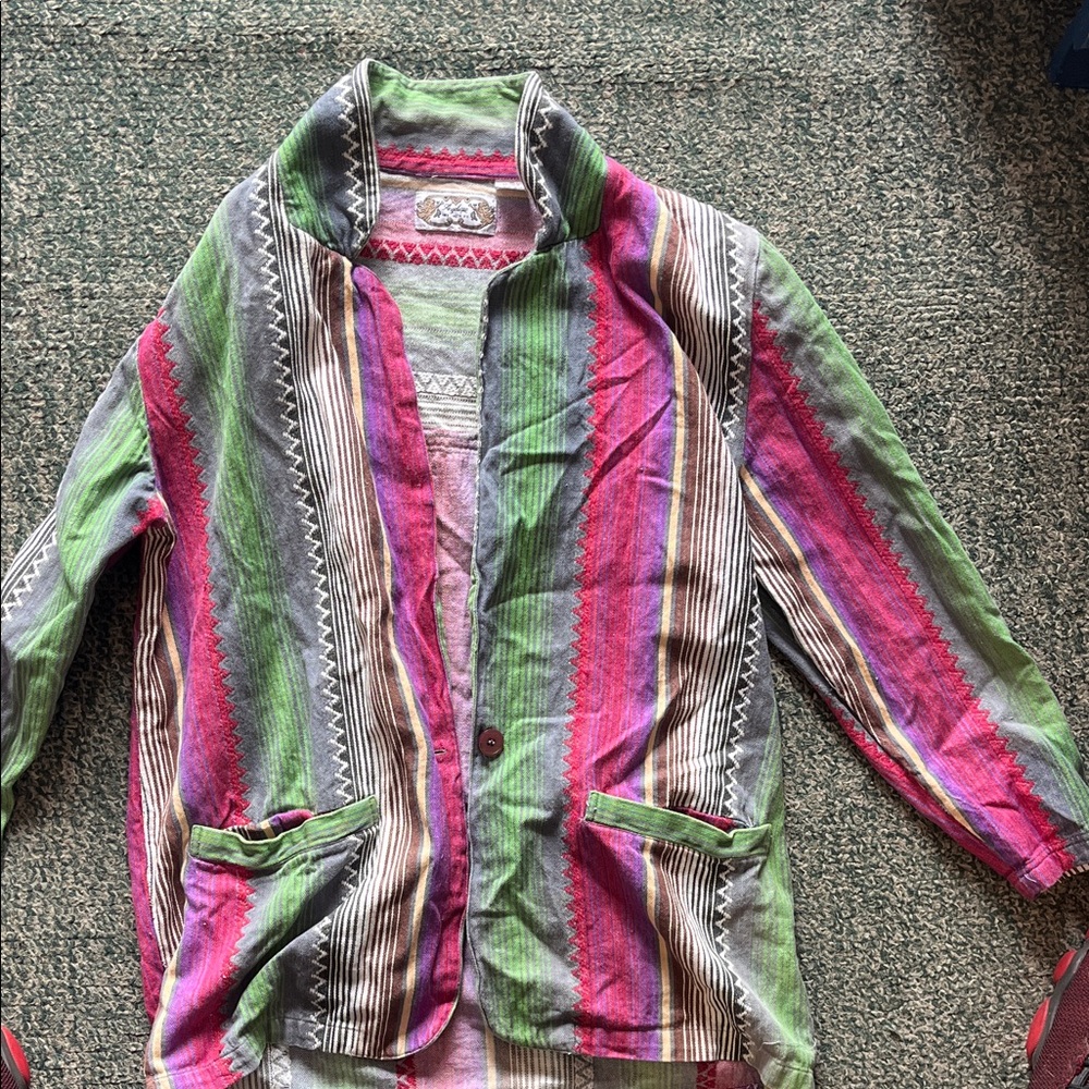 Multicolor Striped Women's Jacket vintage size S